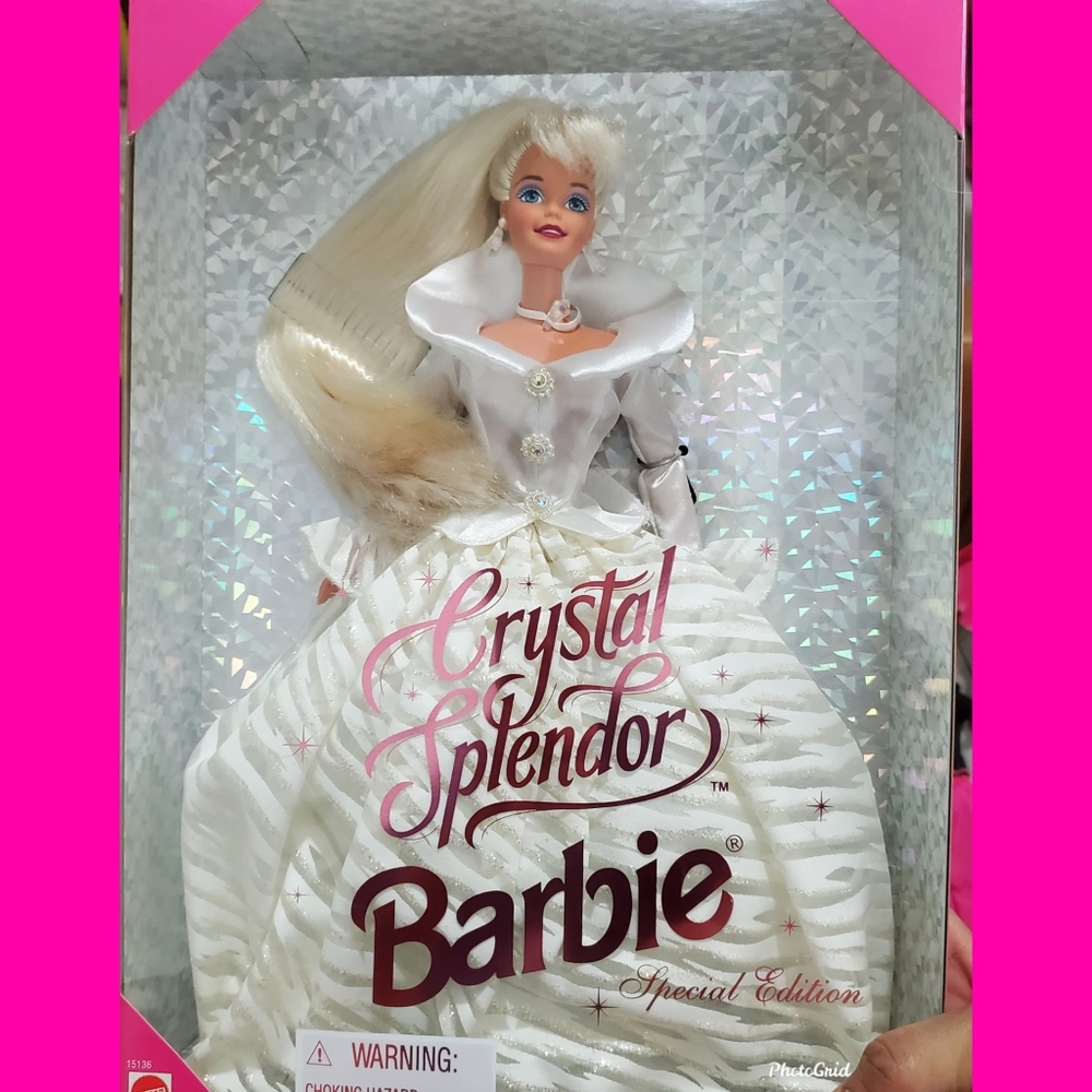 Barbie NRFB 1995 Vintage Crystal Splendor Special Edition Holiday Barbie